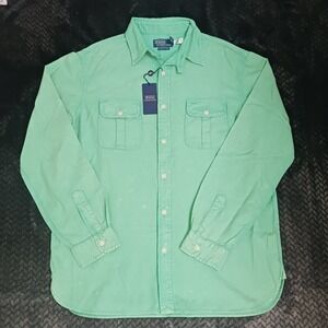 Polo Ralph Lauren Men's Classic Fit Garment Dyed Oxford Shirt Green Size L